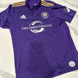 Worn once Adidas Size Large Purple Orlando Lions MLS Orlando Health Soccer ⚽️